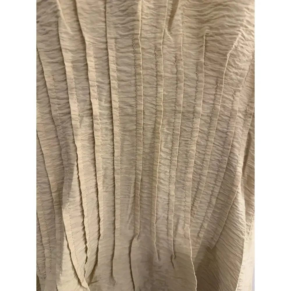 Anthropologie The Della Pleated-Waist Shell Top | Ivory | Size Large NWT - Picture 6 of 10